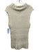 Dissh Size XL Cream White Cotton Ribbed Knit Sleeveless high neck Sweater Cream White / XL