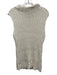 Dissh Size XL Cream White Cotton Ribbed Knit Sleeveless high neck Sweater Cream White / XL