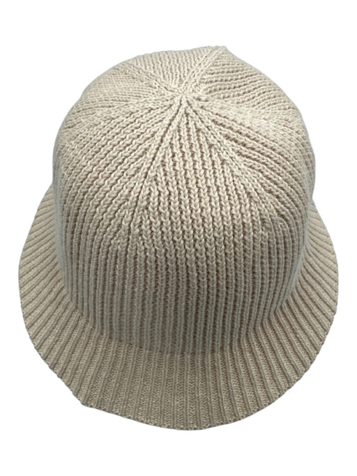 & Other Stories Beige Ribbed Knit Round Bucket Floppy Hat Beige / L