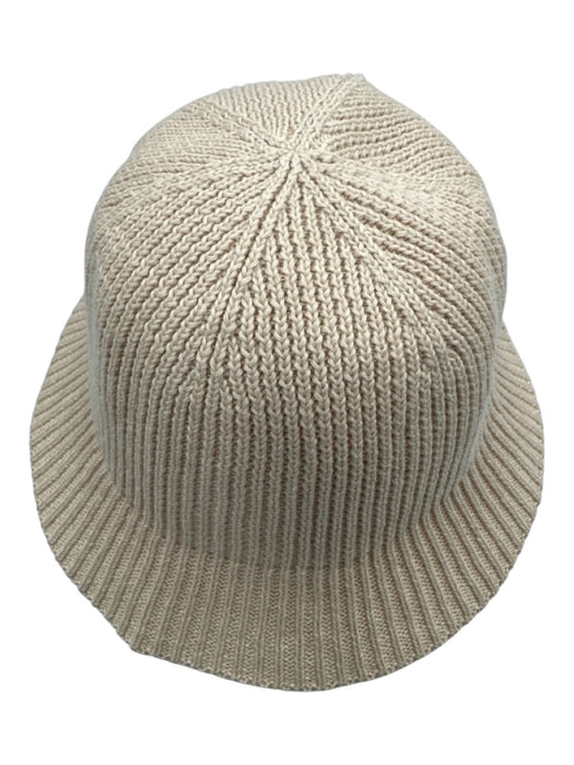 & Other Stories Beige Ribbed Knit Round Bucket Floppy Hat Beige / L