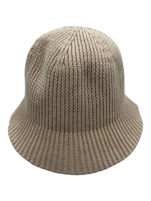 & Other Stories Beige Ribbed Knit Round Bucket Floppy Hat Beige / L