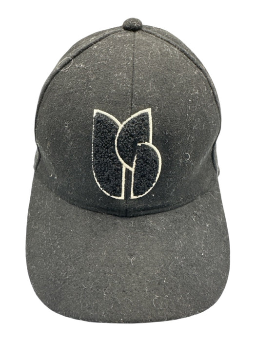 Ba&sh Black Wool & Polyester Felt Embroidered Detail Adjustable Baseball Cap Hat Black / U