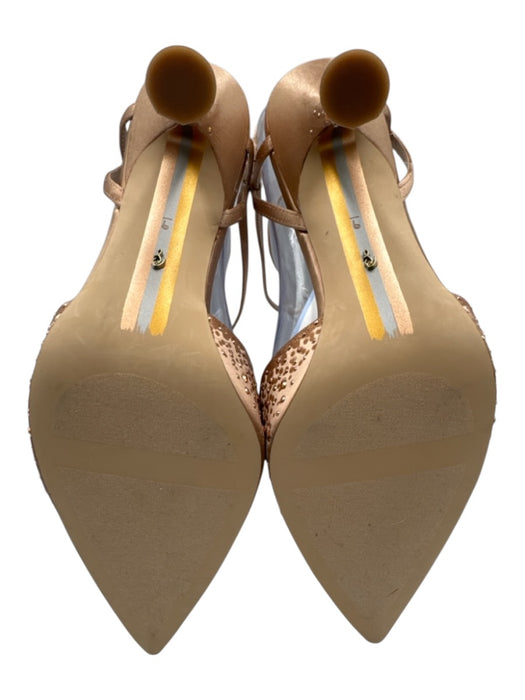 Sam Edelman Shoe Size 9 Blush Beige Leather Upper Glitter Pointed Toe Pumps Blush Beige / 9