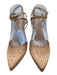 Sam Edelman Shoe Size 9 Blush Beige Leather Upper Glitter Pointed Toe Pumps Blush Beige / 9
