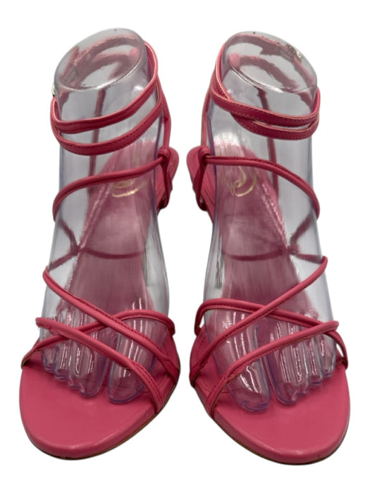 Sam Edelman Shoe Size 8.5 Pink Leather Upper Strappy Wrap Detail Sandals Pink / 8.5