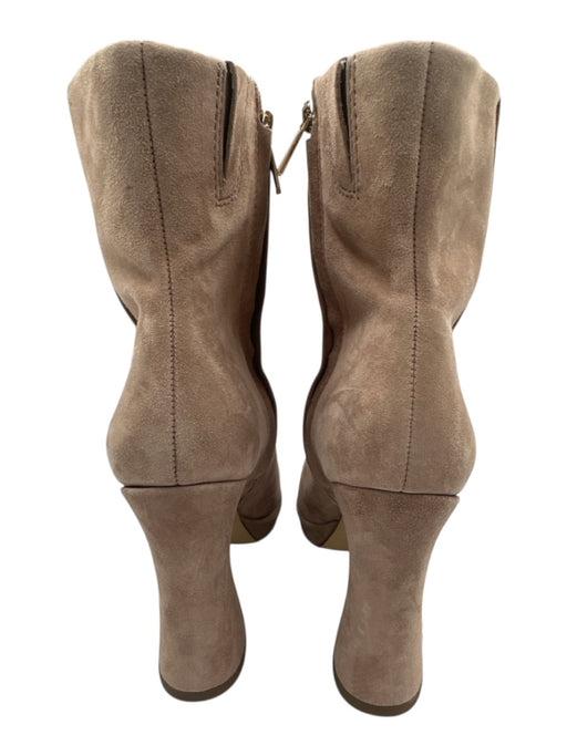 Sam Edelman Shoe Size 9 Taupe Beige Leather Upper Suede Low Platform Boots Taupe Beige / 9