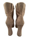 Sam Edelman Shoe Size 9 Taupe Beige Leather Upper Suede Low Platform Boots Taupe Beige / 9