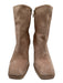 Sam Edelman Shoe Size 9 Taupe Beige Leather Upper Suede Low Platform Boots Taupe Beige / 9