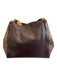 Coach Brown, Purple & Beige Coated Canvas & Leather Zip Pocket Two Handle Bag Brown, Purple & Beige