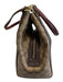 Coach Brown, Purple & Beige Coated Canvas & Leather Zip Pocket Two Handle Bag Brown, Purple & Beige