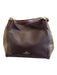 Coach Brown, Purple & Beige Coated Canvas & Leather Zip Pocket Two Handle Bag Brown, Purple & Beige