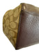 Coach Brown, Purple & Beige Coated Canvas & Leather Zip Pocket Two Handle Bag Brown, Purple & Beige