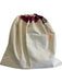 Tory Burch Brown & Beige Leather & Canvas Monogram Drawstring Top Bucket Bag Brown & Beige