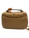 Tory Burch Beige Leather Quilted Flap Logo Detail Shoulder Bag Beige / Mini
