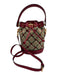Tory Burch Beige, Red & Green Leather & Canvas Monogram Embroidered Floral Bag Beige, Red & Green / Mini