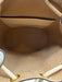 Tory Burch Cream, Gray & Brown Leather Monogram Drawstring Top Bucket Bag Cream, Gray & Brown