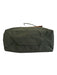 Acne Studios Forest green & brown Nylon & Leather Zip Pocket Logo Tote Bag Forest green & brown