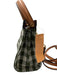Tory Burch Cream White, Green & Brown Canvas & Leather Gingham Top Handle Bag Cream White, Green & Brown / Petite