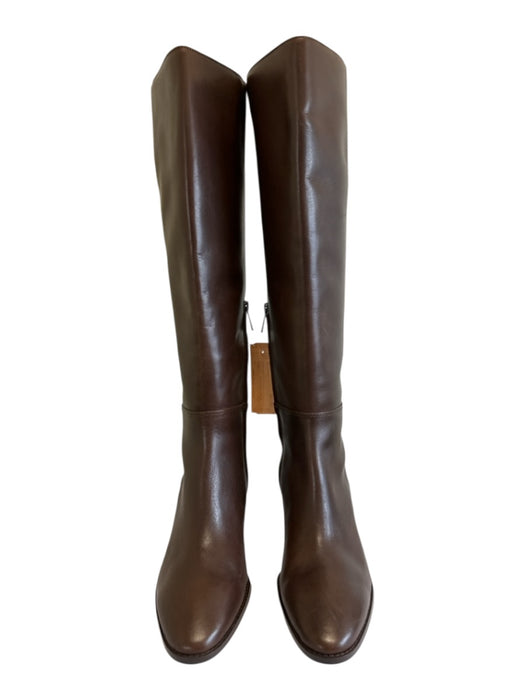 Sam Edelman Shoe Size 9 Dark Brown Leather Upper Side Zip Round Almond Toe Boots Dark Brown / 9