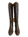Sam Edelman Shoe Size 9 Dark Brown Leather Upper Side Zip Round Almond Toe Boots Dark Brown / 9