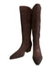 Sam Edelman Shoe Size 9 Dark Brown Leather Upper Suede Pointed Almond Toe Boots Dark Brown / 9