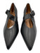 Farrutx Shoe Size 40 Black Leather Upper Buckle Detail Pointed Toe Pumps Black / 40