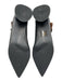Farrutx Shoe Size 40 Black Leather Upper Buckle Detail Pointed Toe Pumps Black / 40