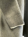 Self-Portrait Size 4 Gray & White Wool Blend Long Sleeve Half Button Dress Gray & White / 4