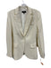 Theory Size 4 Cream White Triacetate Blend Long Sleeve One Button Blazer Jacket Cream White / 4
