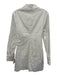 Reformation Size 2 White Cotton Blend Long Sleeve Faux Buttons Ruched Dress White / 2