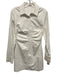 Reformation Size 2 White Cotton Blend Long Sleeve Faux Buttons Ruched Dress White / 2
