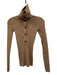 Mo & Co Size Small Tan Brown Viscose Blend Long Sleeve Ribbed Collar Sweater Tan Brown / Small