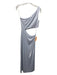 Reformation Size S Silver Polyester Blend Cut Out Midi Dress Silver / S