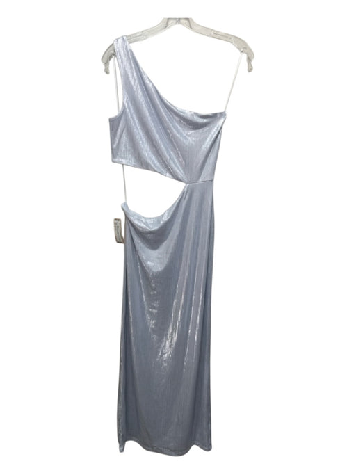 Reformation Size S Silver Polyester Blend Cut Out Midi Dress Silver / S