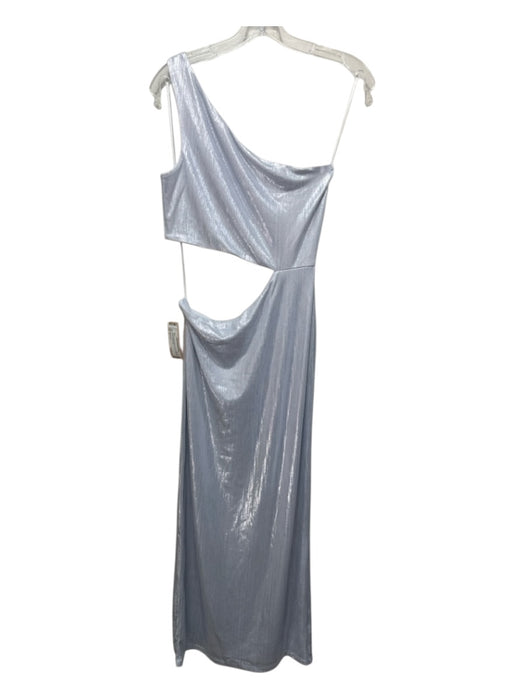 Reformation Size S Silver Polyester Blend Cut Out Midi Dress Silver / S