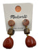 Madewell Orange, Pink, Brown Sterling Silver Posts Stones Dangle Earrings Orange, Pink, Brown