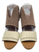 Emu Australia Shoe Size 8.5 Taupe & Cream Suede & Leather Perforated Sandals Taupe & Cream / 8.5