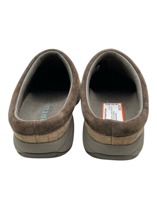 Merrell Shoe Size 8.5 Tan & brown Suede Round Toe Croc Slide Clog Flats Tan & brown / 8.5