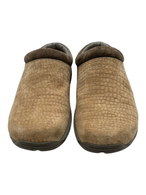 Merrell Shoe Size 8.5 Tan & brown Suede Round Toe Croc Slide Clog Flats Tan & brown / 8.5