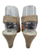 Eric Michael Shoe Size 39 Beige Suede Peep Toe Cut Out Sling back Mid Heel Pumps Beige / 39