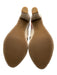 Eric Michael Shoe Size 39 Beige Suede Peep Toe Cut Out Sling back Mid Heel Pumps Beige / 39