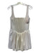 Zara Size M White Polyester Blend Sleeveless Boning Flare Hem Mini Dress White / M