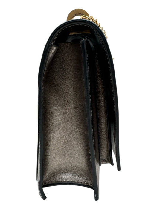 Zac Posen Gunmetal & Gold Leather Gold hardware Flowers Rock Stud Detail Bag Gunmetal & Gold