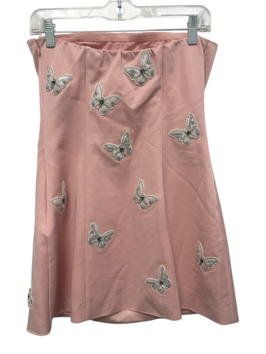Mare Mare Size Small Light Pink Polyester Silver Accents Butterflies Mini Dress Light Pink / Small