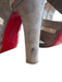 Christian Louboutin Shoe Size 37 Tan Suede Cut Out Detail Ankle Strap Heel Shoes Tan / 37