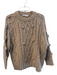 Zara Size M Tan Polyester Blend Woven Bejeweled Flower Detail Beads Sweater Tan / M