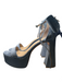 Antonio Melani Shoe Size 7.5 Blue Velvet Ostrich Feathers Bow Detail Shoes Blue / 7.5