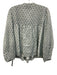 Clara The Label Size S Light blue & green Cotton Long Sleeve Split Neck Top Light blue & green / S