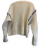 Flat White Size One Size White & Black Polyester Blend Long Sleeve Knit Sweater White & Black / One Size
