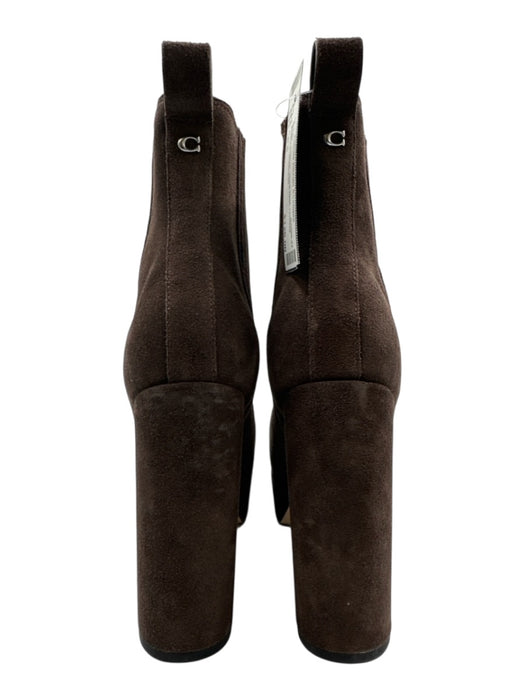 Coach Shoe Size 8.5 Brown Leather Block Heel Chelsea Platform Boots Brown / 8.5